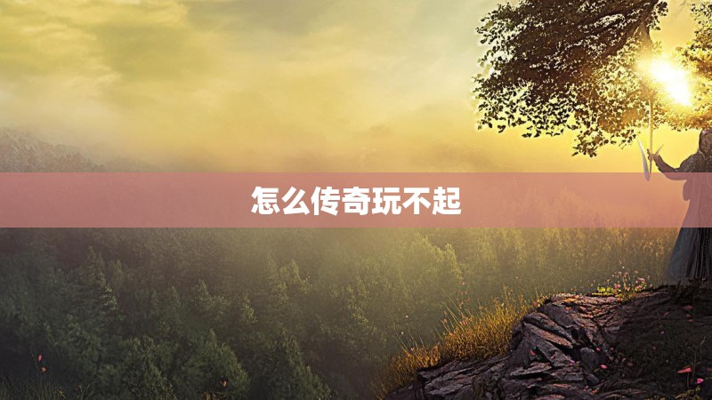 怎么传奇玩不起
