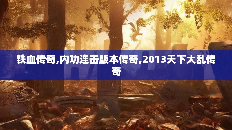 铁血传奇,内功连击版本传奇,2013天下大乱传奇
