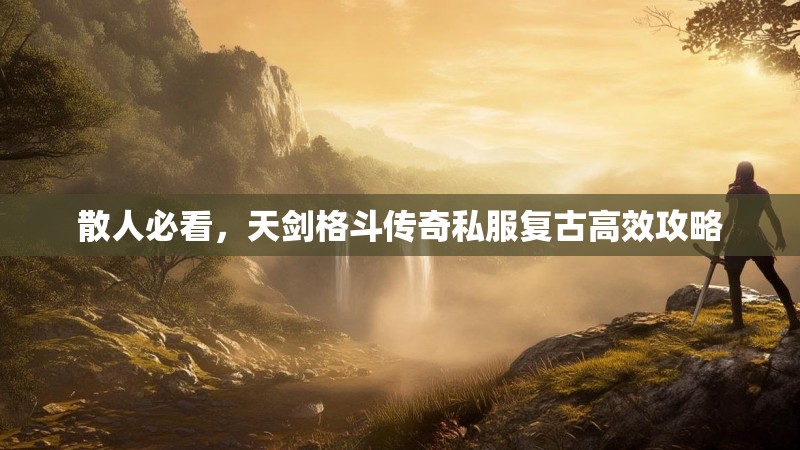 散人必看，天剑格斗传奇私服复古高效攻略