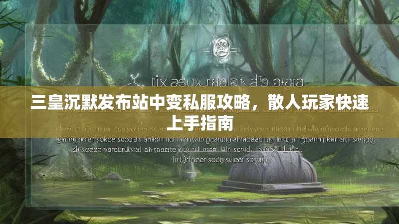 三皇沉默发布站中变私服攻略，散人玩家快速上手指南