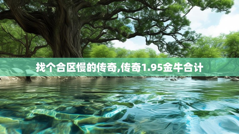 找个合区慢的传奇,传奇1.95金牛合计