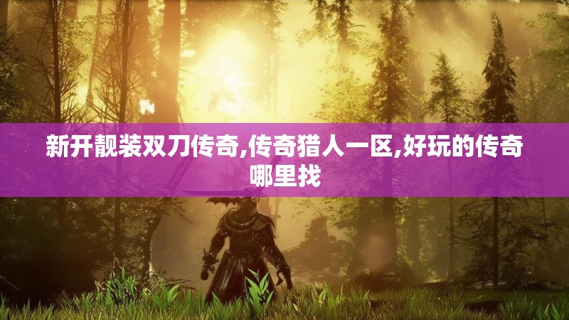 新开靓装双刀传奇,传奇猎人一区,好玩的传奇哪里找