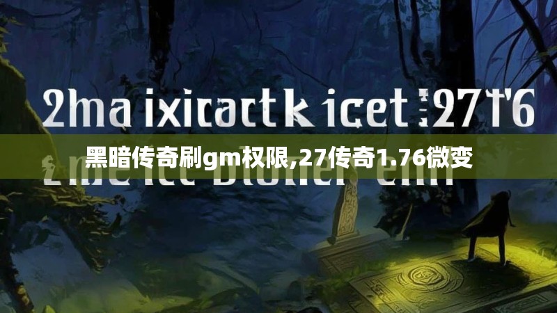 黑暗传奇刷gm权限,27传奇1.76微变