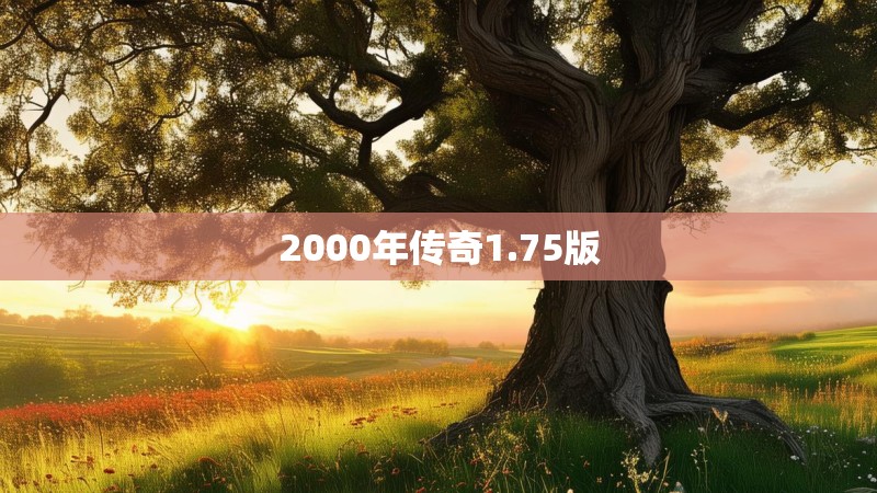 2000年传奇1.75版 2000年传奇1.75版