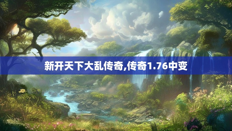 新开天下大乱传奇,传奇1.76中变