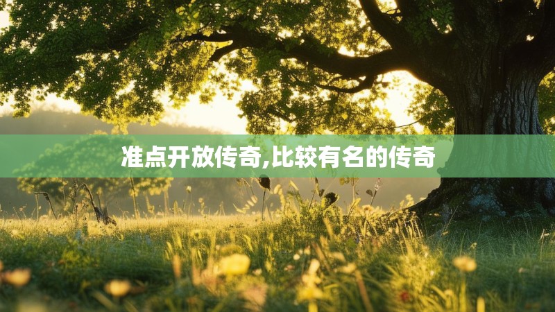 准点开放传奇,比较有名的传奇