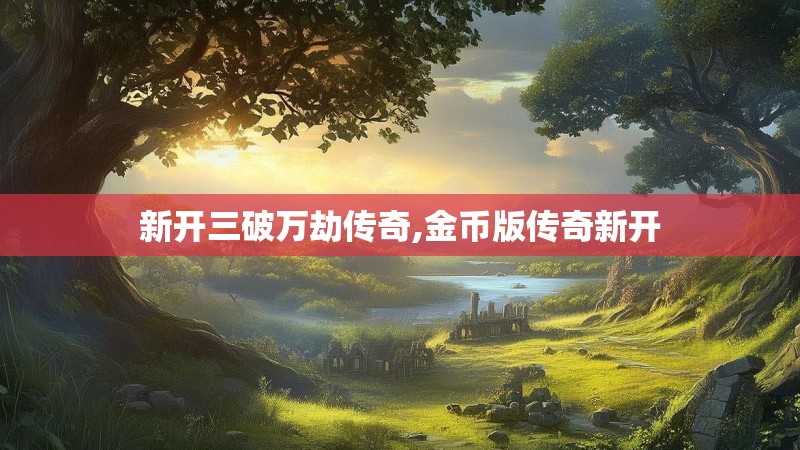 新开三破万劫传奇,金币版传奇新开