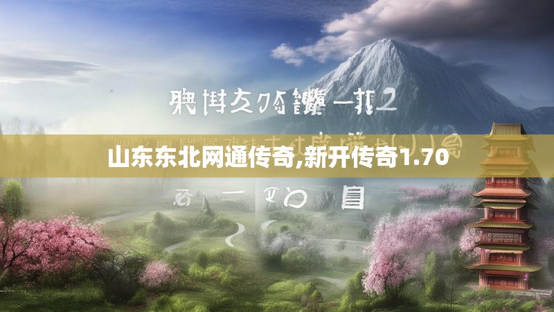 山东东北网通传奇,新开传奇1.70