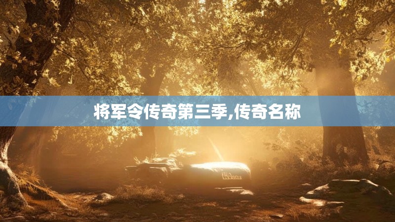 将军令传奇第三季,传奇名称