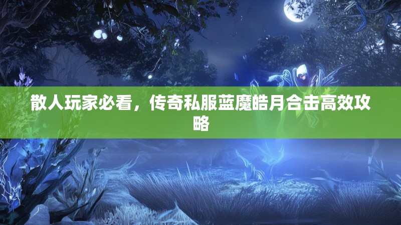 散人玩家必看，传奇私服蓝魔皓月合击高效攻略