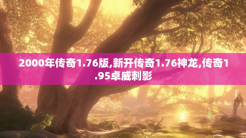 2000年传奇1.76版,新开传奇1.76神龙,传奇1.95卓威刺影