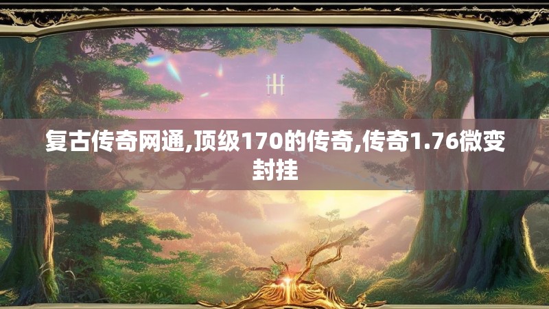 复古传奇网通,顶级170的传奇,传奇1.76微变封挂