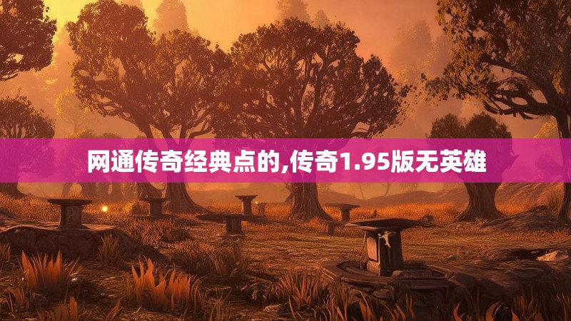 网通传奇经典点的,传奇1.95版无英雄