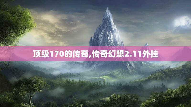 顶级170的传奇,传奇幻想2.11外挂