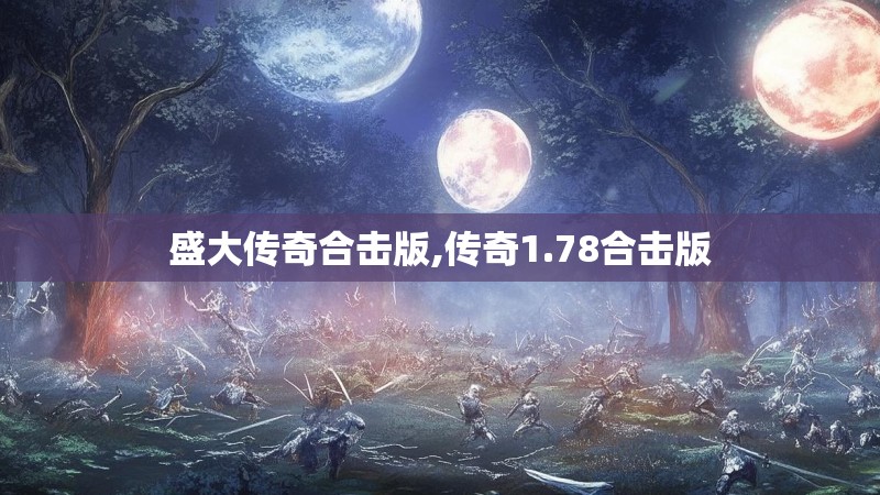 盛大传奇合击版,传奇1.78合击版