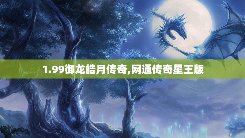 1.99御龙皓月传奇,网通传奇星王版