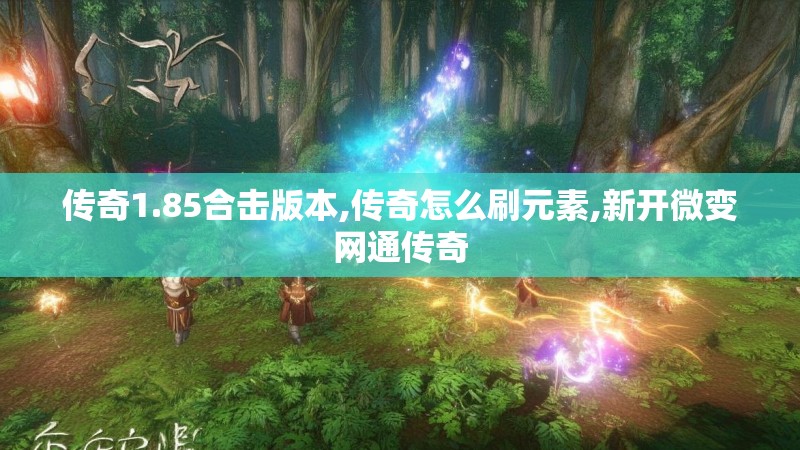 传奇1.85合击版本,传奇怎么刷元素,新开微变网通传奇