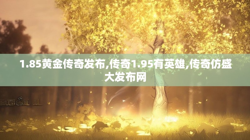 1.85黄金传奇发布,传奇1.95有英雄,传奇仿盛大发布网