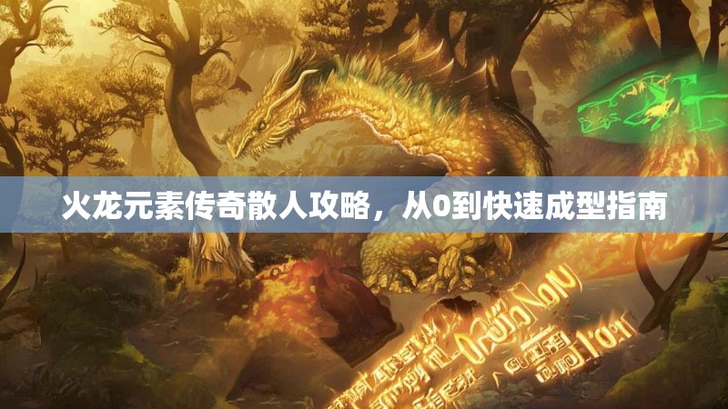 火龙元素传奇散人攻略，从0到快速成型指南
