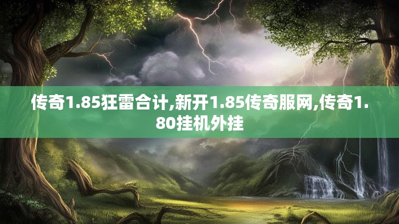 传奇1.85狂雷合计,新开1.85传奇服网,传奇1.80挂机外挂