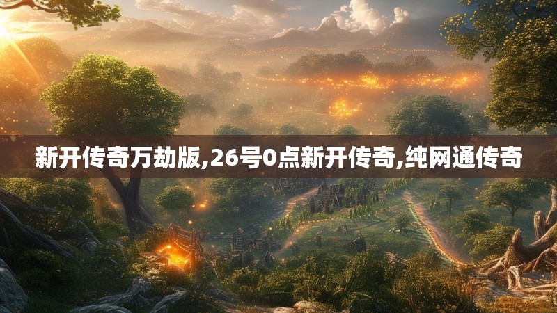新开传奇万劫版,26号0点新开传奇,纯网通传奇