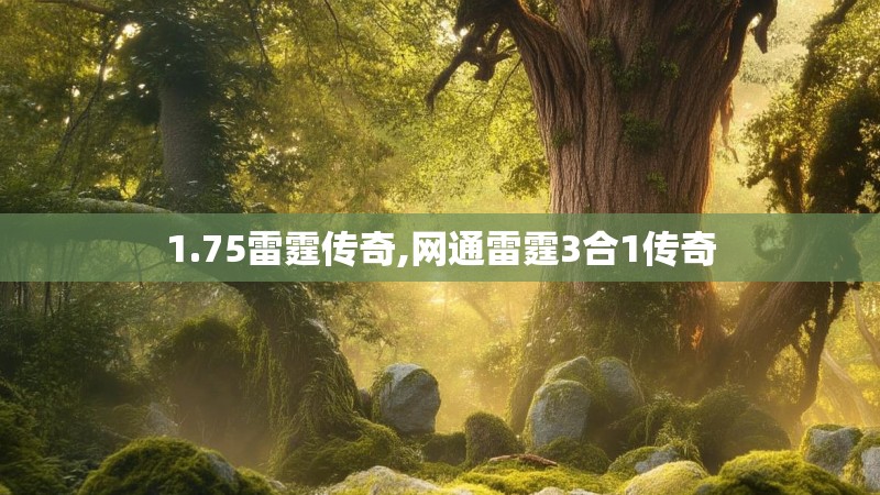 1.75雷霆传奇,网通雷霆3合1传奇