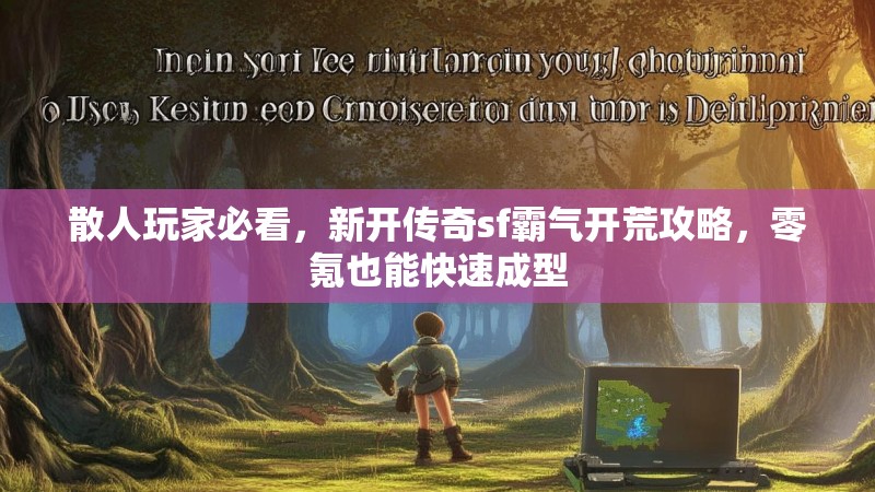 散人玩家必看，新开传奇sf霸气开荒攻略，零氪也能快速成型