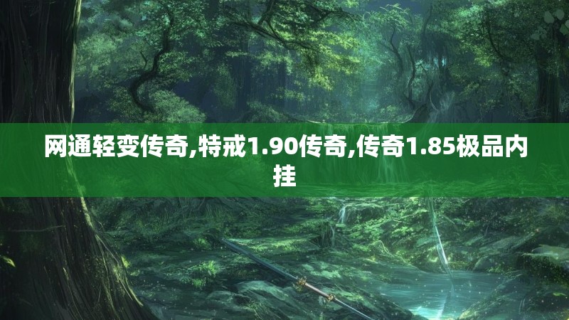 网通轻变传奇,特戒1.90传奇,传奇1.85极品内挂
