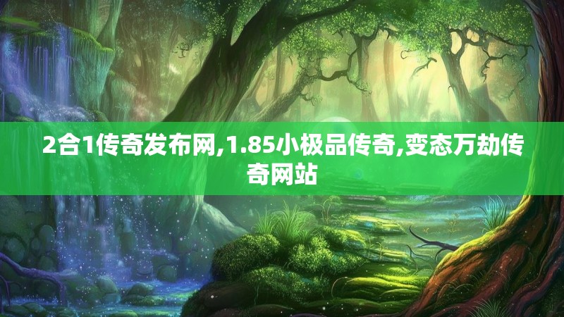 2合1传奇发布网,1.85小极品传奇,变态万劫传奇网站