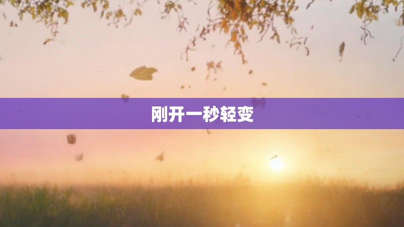 刚开一秒轻变