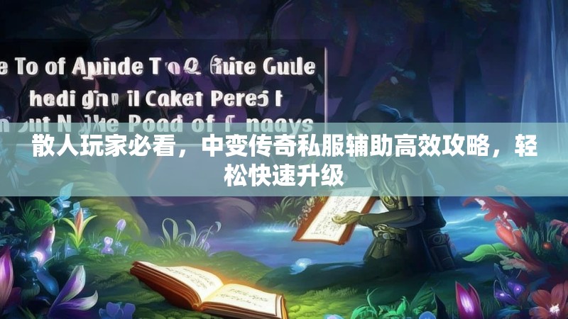 散人玩家必看,中变传奇私服辅助高效攻略,轻松快速升级 散人玩家必看,中变传奇私服辅助高效攻略,轻松快速升级