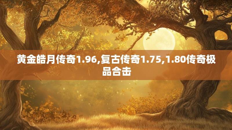 黄金皓月传奇1.96,复古传奇1.75,1.80传奇极品合击