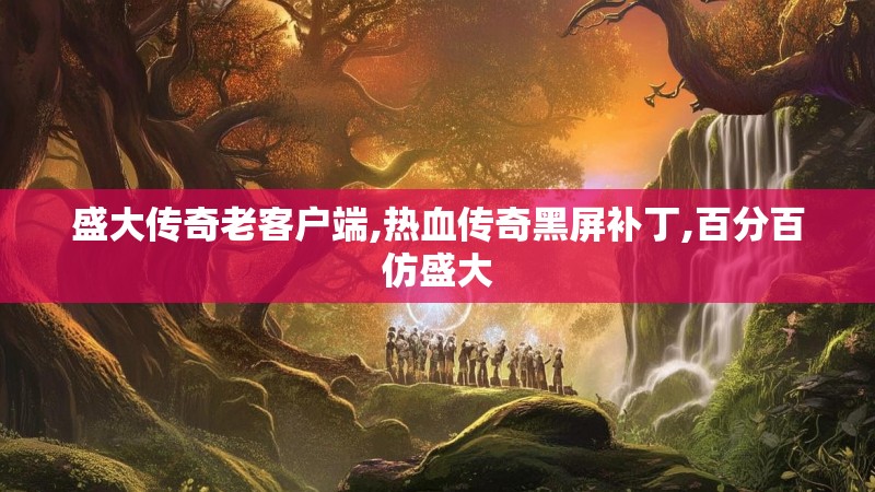 盛大传奇老客户端,热血传奇黑屏补丁,百分百仿盛大