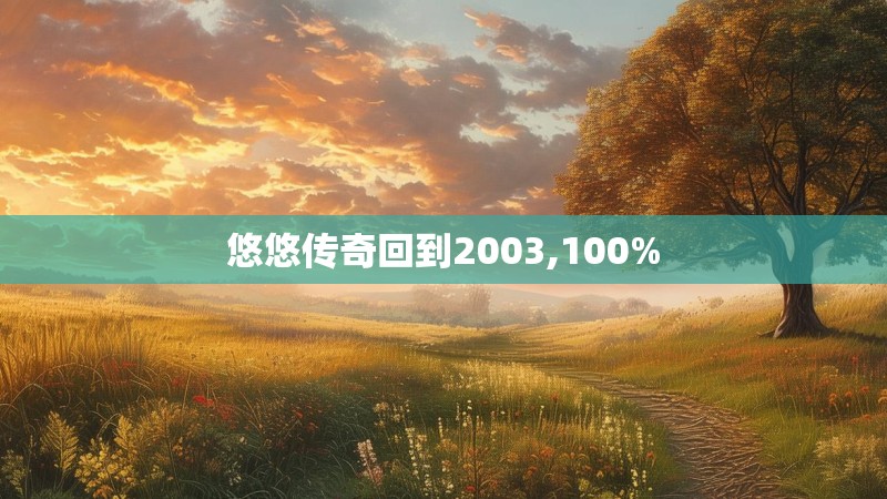 悠悠传奇回到2003,100%