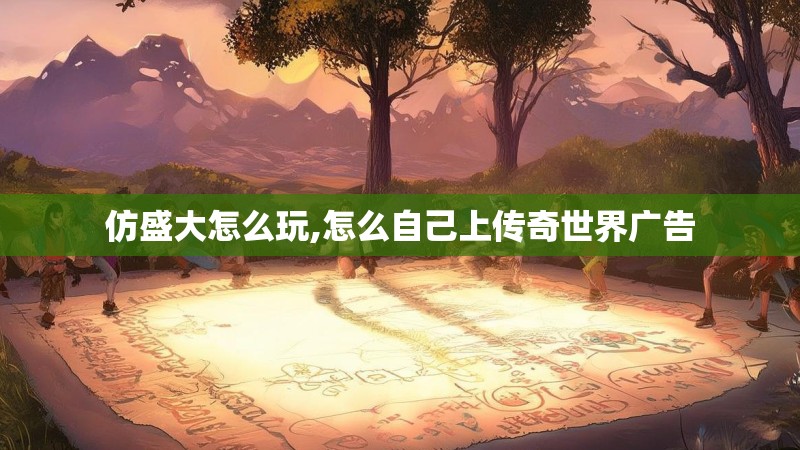 仿盛大怎么玩,怎么自己上传奇世界广告