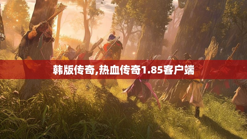 韩版传奇,热血传奇1.85客户端