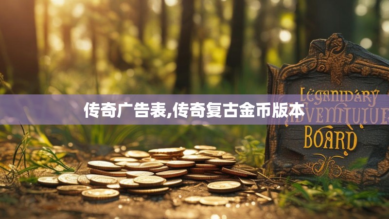传奇广告表,传奇复古金币版本