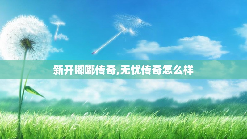 新开嘟嘟传奇,无忧传奇怎么样