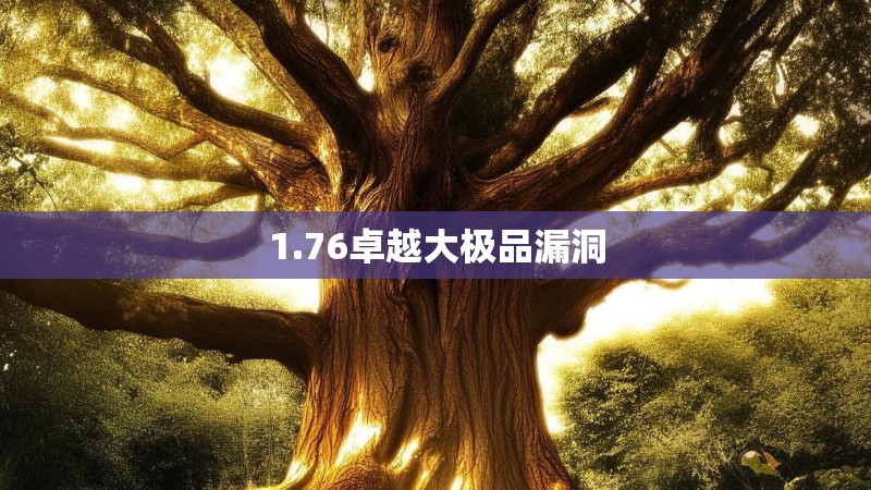 1.76卓越大极品漏洞 1.76卓越大极品漏洞