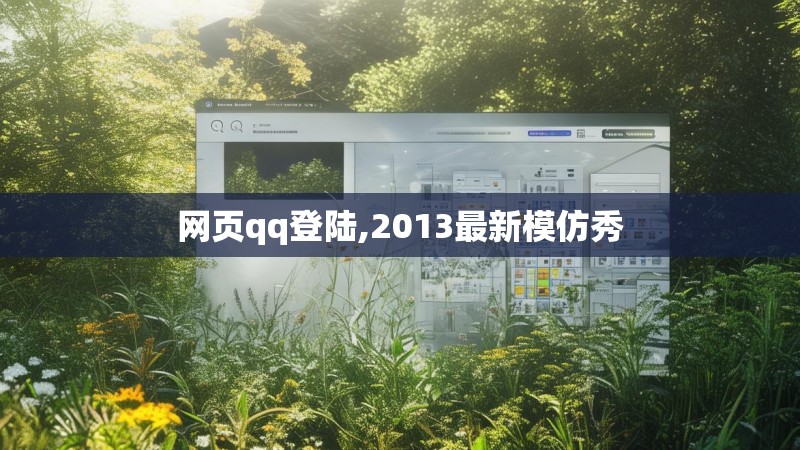 网页qq登陆,2013最新模仿秀