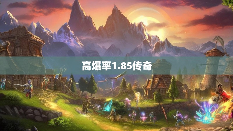 高爆率1.85传奇