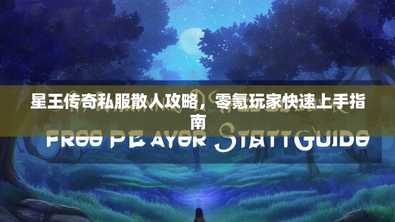 星王传奇私服散人攻略，零氪玩家快速上手指南