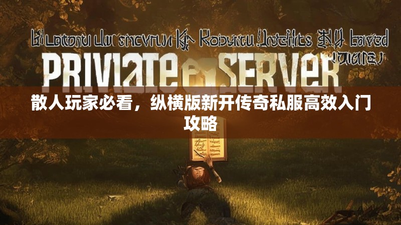 散人玩家必看，纵横版新开传奇私服高效入门攻略