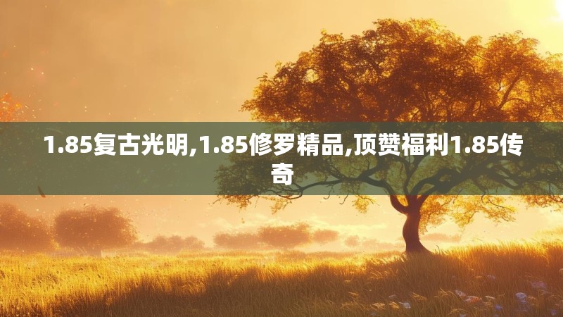 1.85复古光明,1.85修罗精品,顶赞福利1.85传奇
