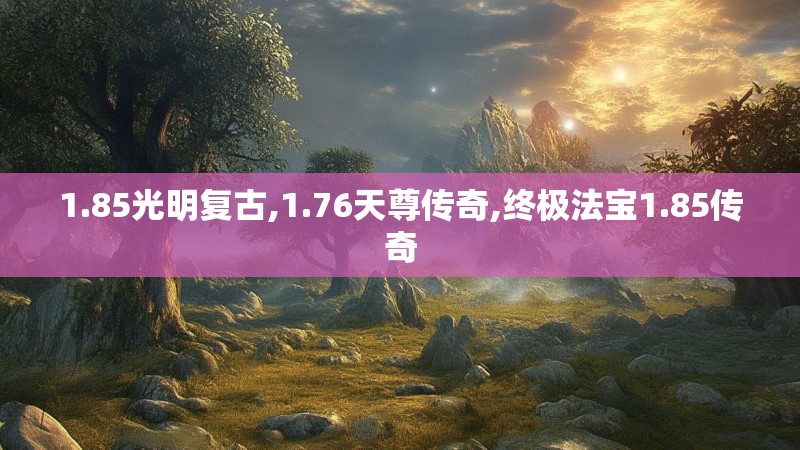 1.85光明复古,1.76天尊传奇,终极法宝1.85传奇