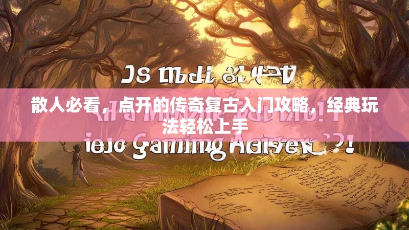 散人必看，点开的传奇复古入门攻略，经典玩法轻松上手
