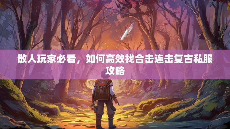 散人玩家必看，如何高效找合击连击复古私服攻略