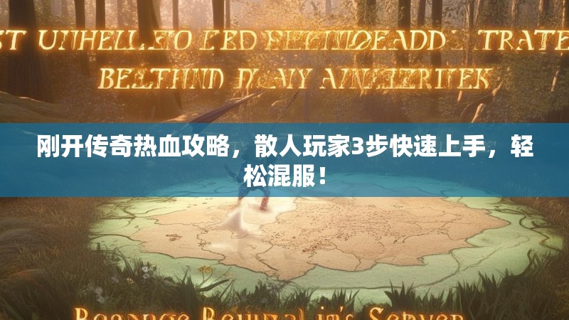 刚开传奇热血攻略，散人玩家3步快速上手，轻松混服！