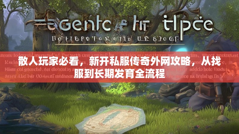 散人玩家必看，新开私服传奇外网攻略，从找服到长期发育全流程