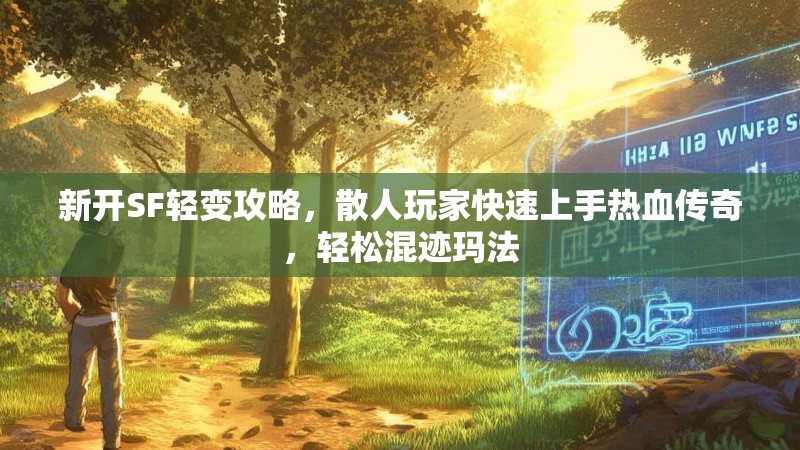 新开SF轻变攻略，散人玩家快速上手热血传奇，轻松混迹玛法